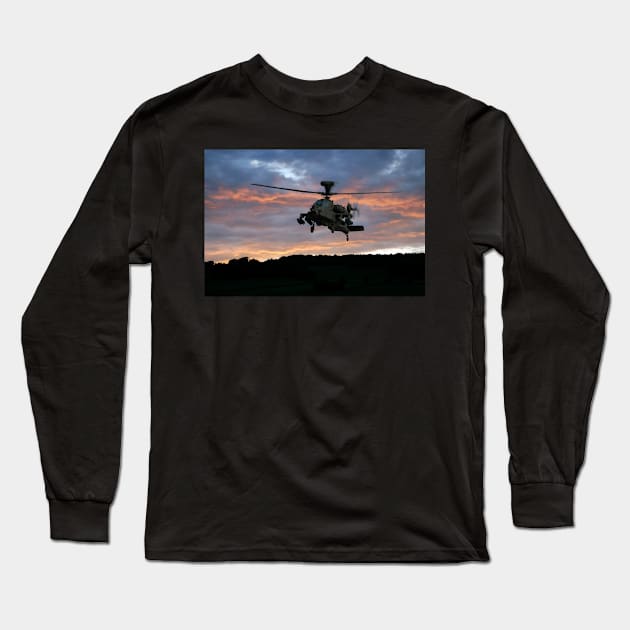 Apache Sunset Long Sleeve T-Shirt by SteveHClark